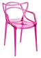 Chivari Fuchsia Clear Resin Orbit Chair CSRF-ZG-T