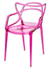 Chivari Fuchsia Clear Resin Orbit Chair CSRF-ZG-T
