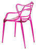 Chivari Fuchsia Clear Resin Orbit Chair CSRF-ZG-T
