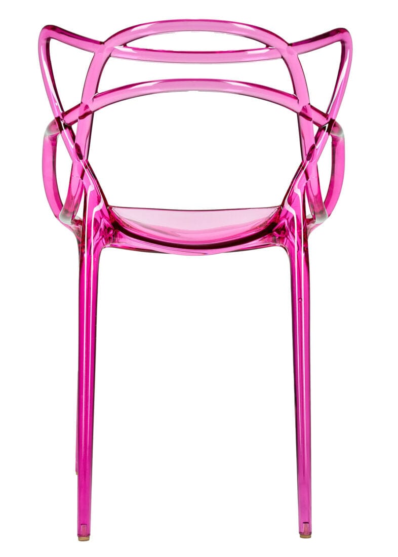 Chivari Fuchsia Clear Resin Orbit Chair CSRF-ZG-T