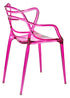 Chivari Fuchsia Clear Resin Orbit Chair CSRF-ZG-T