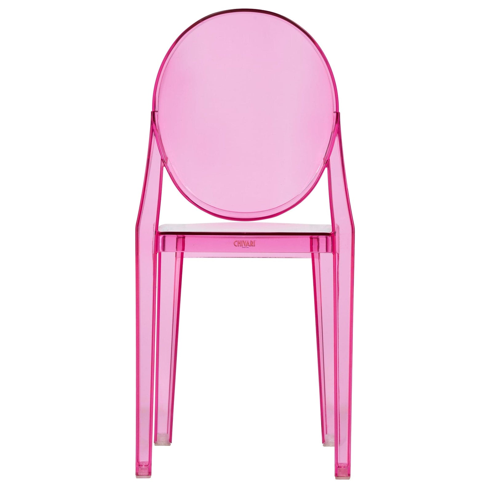 Chivari Fuchsia Resin Kids Victoria Ghost Chair CGVRF-KID-ZG-T