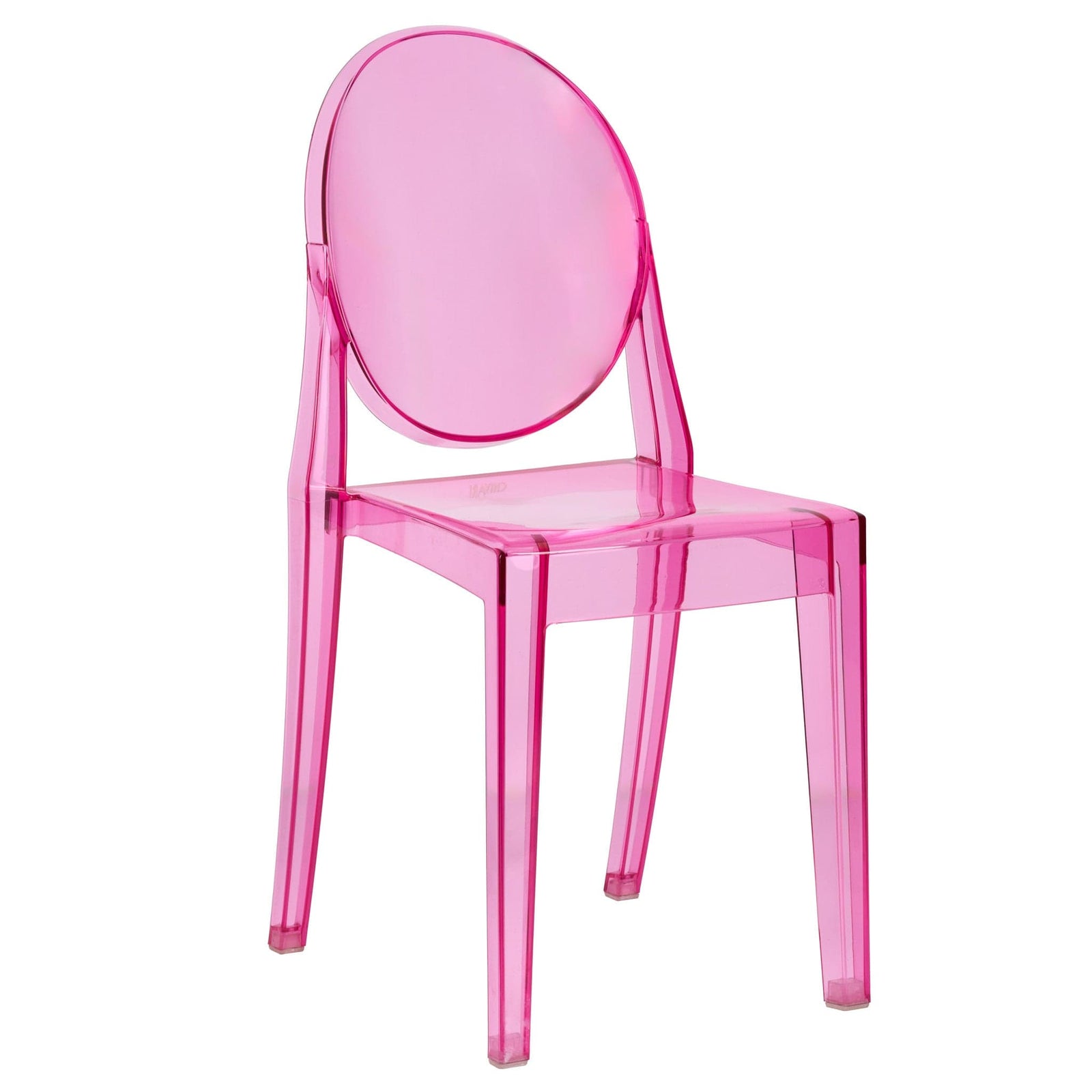 Chivari Fuchsia Resin Kids Victoria Ghost Chair CGVRF-KID-ZG-T