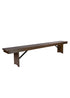 Chivari Fruitwood 8 Foot (96" x 12") Rectangle Farmhouse Table Bench TFARM-BENCH-9612-FRTWD-AX-T
