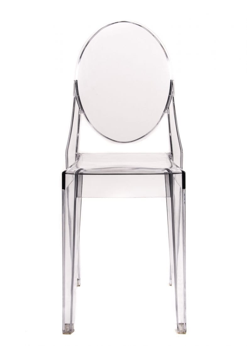 Chivari 56 Chair Pack Clear Resin Oval Back Victoria Ghost Chair CGRVC-ZG-T-56