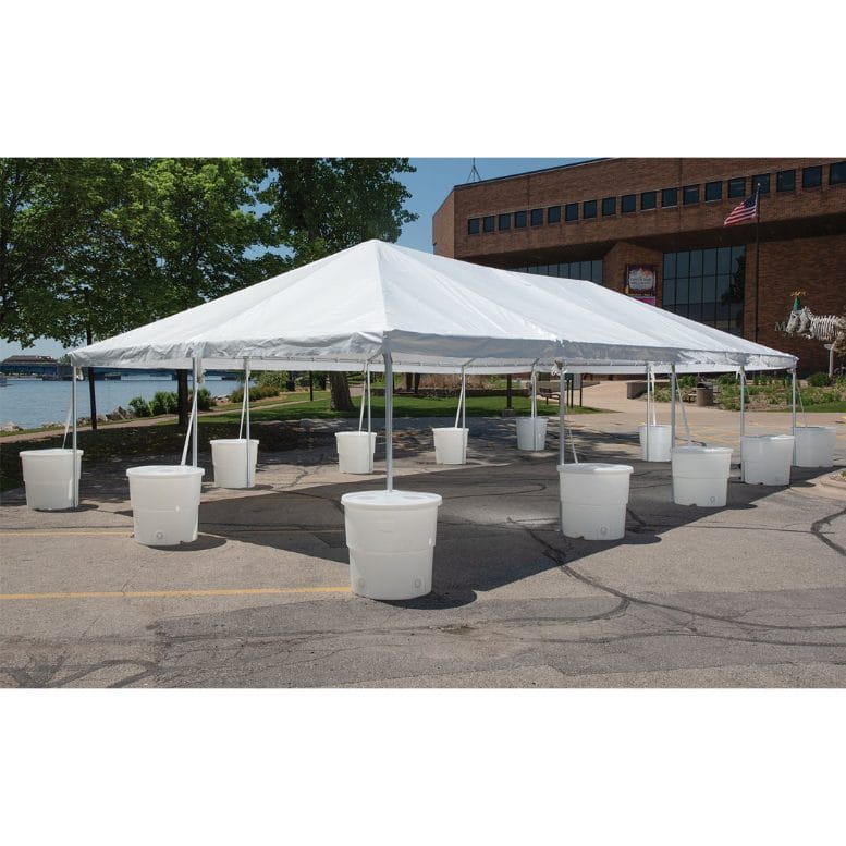 Chivari 20x20 Frame Tent with Ballasting System – Heavy-Duty Commercial Event Tent AMT-BDL-FRT-20x20-WHT-TBS-7F