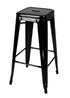 Chivari Black Hi Gloss Tolix Style Metal Stool BTMB-AX-T