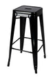 Chivari Black Hi Gloss Tolix Style Metal Stool BTMB-AX-T