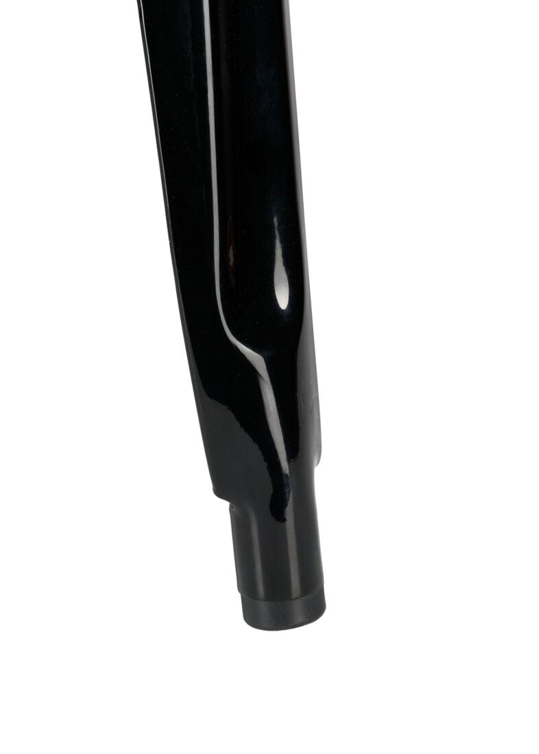 Chivari Black Hi Gloss Tolix Style Metal Stool BTMB-AX-T