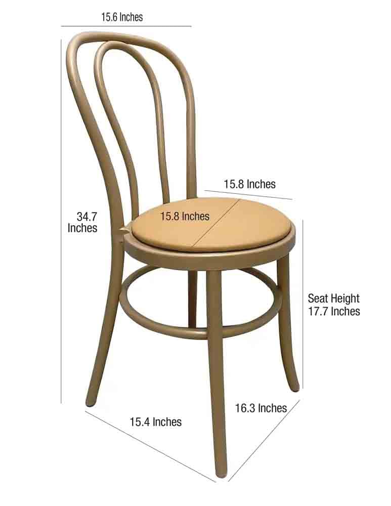 Chivari Butterscotch Gold Resin Bentwood Festive Chair CBFRG-ZG-T