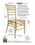 Chivari Gold Aluminum Chiavari Chair CCAG-AX-T