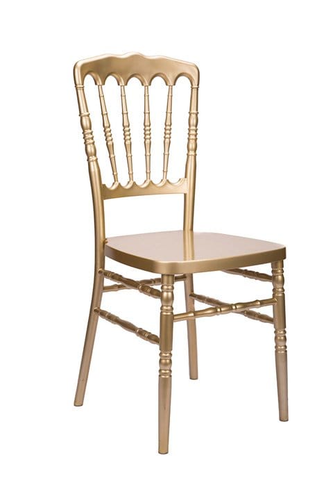 Chivari Gold Steel Skeleton™ Resin Napoleon Chair CNRG-STEEL-CX-T