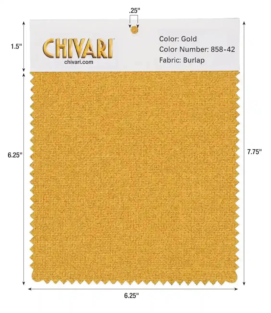 Chivari World’s Best Cushion Fabric Swatch – Gold SW-B-G-A