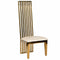 Chivari Kids Gold Frame High Back Stainless Steel Chair with White Vinyl Cushion CHBSSG-KID-AX-T