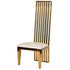 Chivari Kids Gold Frame High Back Stainless Steel Chair with White Vinyl Cushion CHBSSG-KID-AX-T