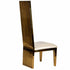 Chivari Kids Gold Frame High Back Stainless Steel Chair with White Vinyl Cushion CHBSSG-KID-AX-T