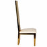 Chivari Kids Gold Frame High Back Stainless Steel Chair with White Vinyl Cushion CHBSSG-KID-AX-T