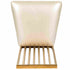 Chivari Kids Gold Frame High Back Stainless Steel Chair with White Vinyl Cushion CHBSSG-KID-AX-T