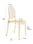 Chivari Gold Clear Resin Oval Back Sophia Ghost Chair CGSRG-ZG-T