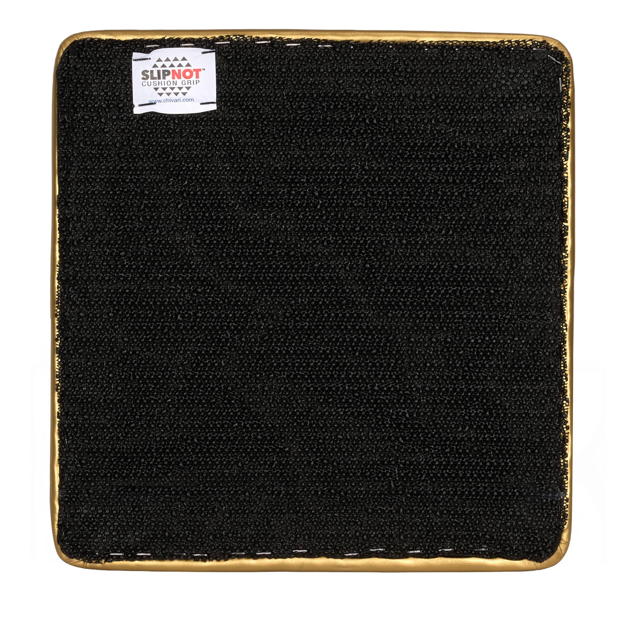 Chivari Gold 1.75" Vinyl Panel Cushion with SlipNot™ Technology for Clear Folding Chair CUSHPANVIN-FLD-GLD-AX
