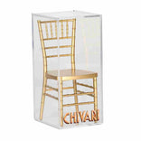 Gold Champagne Sparkling Glitter Mini Chiavari Chair 1:6 Scale Model