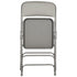 Chivari Gray Metal Folding Chair with Gray Vinyl Cushion CFMVGR1-CX-T