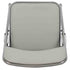 Chivari Gray Metal Folding Chair with Gray Vinyl Cushion CFMVGR1-CX-T