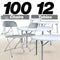 Chivari 100 Pack Gray Plastic Folding Chair and 12 60" (5 Foot) Round Plastic Folding Table CFPG-100PLS60-KT