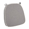 Chivari Gray with Ivory Piping 2.5" Thick Chair Cushion - World's Best Cushions CUSHBST-GRI-AX-T