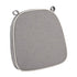 Chivari Gray with Ivory Piping 2.5" Thick Chair Cushion - World's Best Cushions CUSHBST-GRI-AX-T
