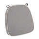 Chivari Gray with Ivory Piping 2.5" Thick Chair Cushion - World's Best Cushions CUSHBST-GRI-AX-T