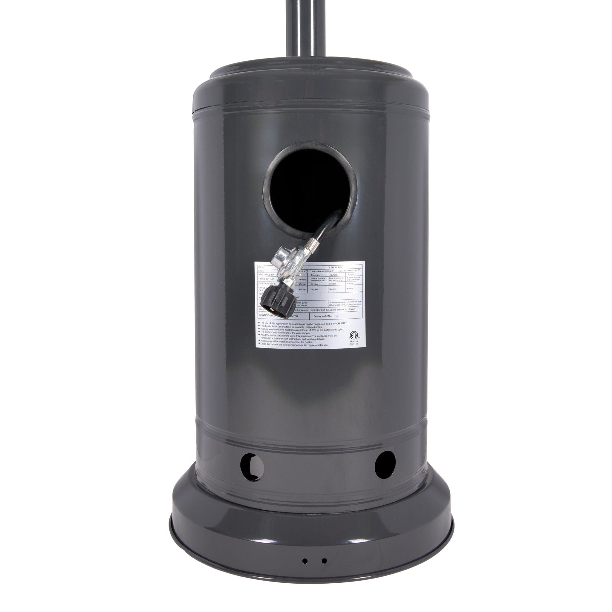 Chivari Gray Propane Standing Patio Outdoor Heater 41000 BTU HEAT-PAT41KBTU-GRY