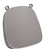 Gray with Silver Piping 2.5" Thick Chair Cushion - World's Best Cushions