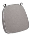Chivari Gray with Silver Piping 2.5" Thick Chair Cushion - World's Best Cushions CUSHBST-GRS-AX-T
