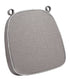 Chivari Gray with Silver Piping 2.5" Thick Chair Cushion - World's Best Cushions CUSHBST-GRS-AX-T