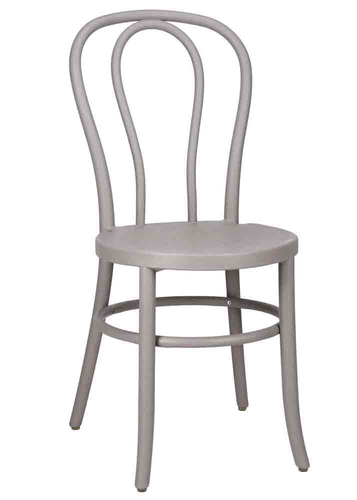 Chivari Cloudy Gray Resin Bentwood Festive Chair CBFRGY-ZG-T