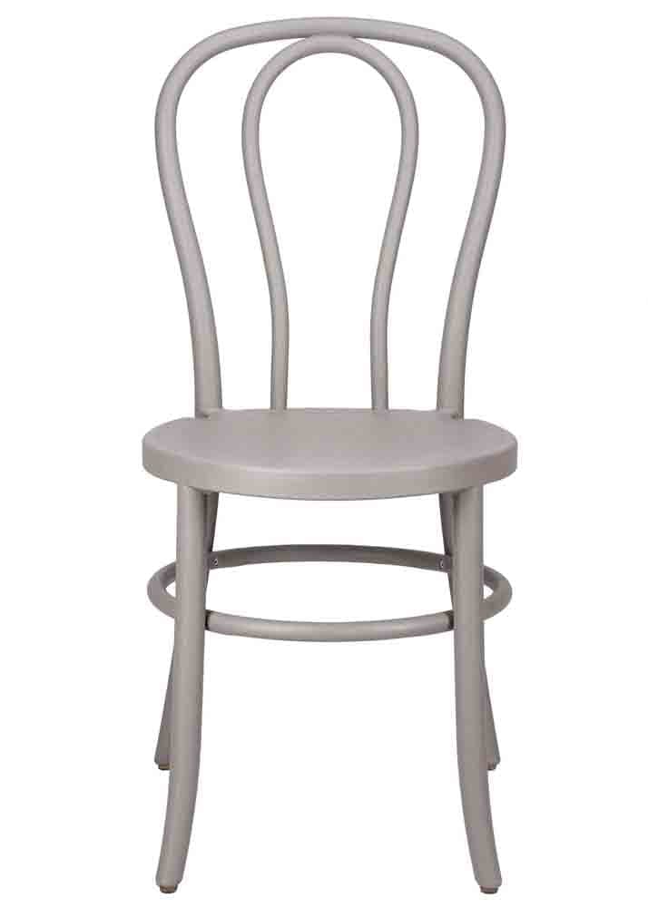 Chivari Cloudy Gray Resin Bentwood Festive Chair CBFRGY-ZG-T