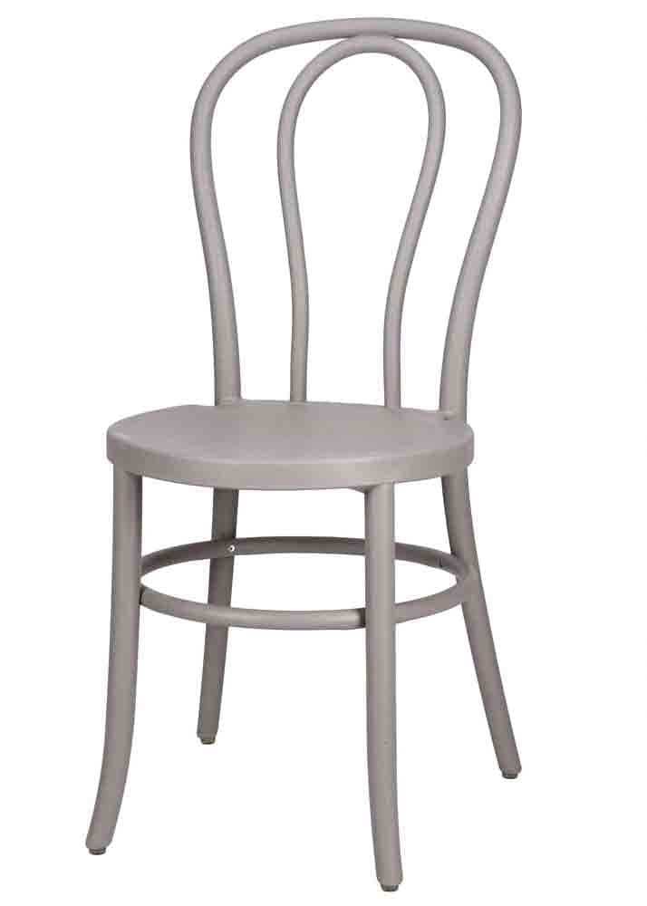 Chivari Cloudy Gray Resin Bentwood Festive Chair CBFRGY-ZG-T