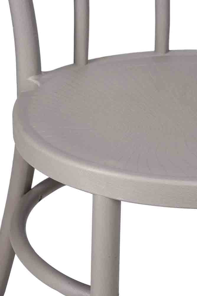 Chivari Cloudy Gray Resin Bentwood Festive Chair CBFRGY-ZG-T