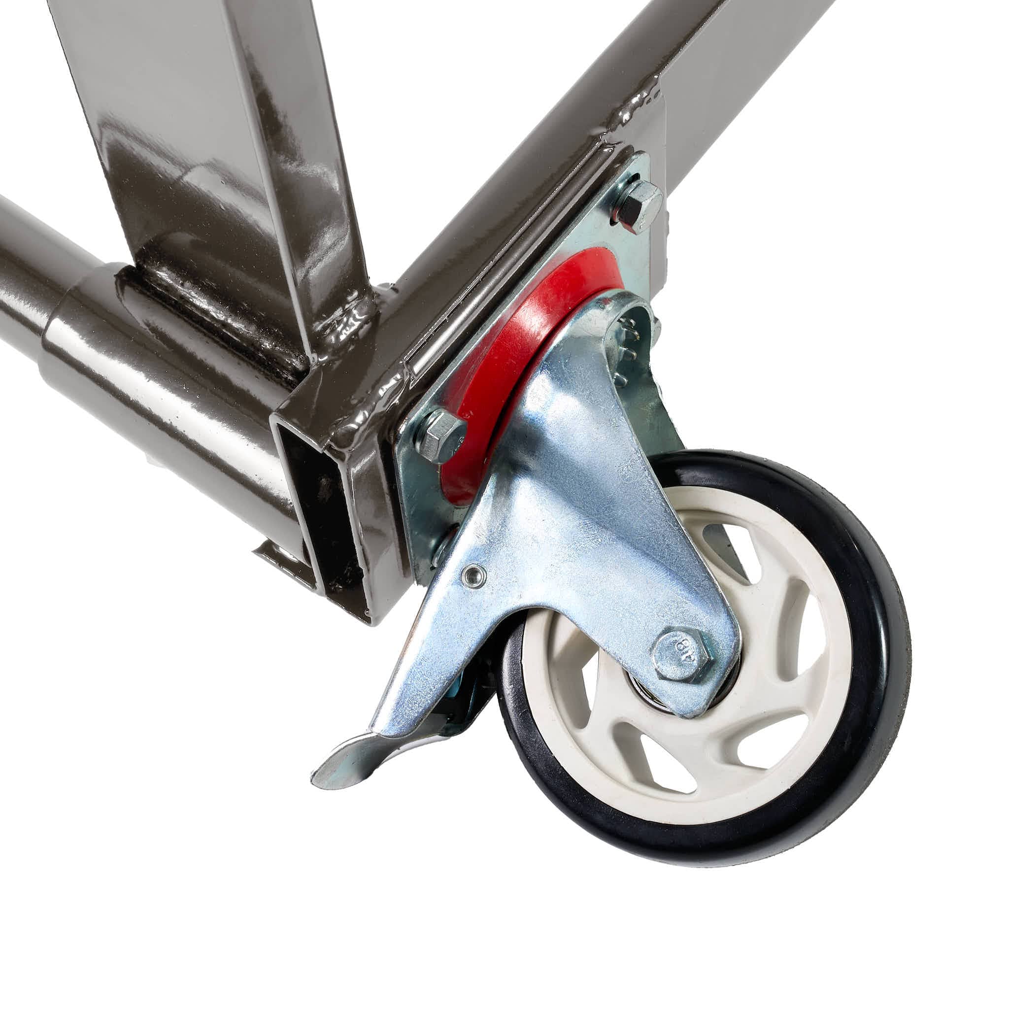 Chivari Steel Folding Chair Cart for Poly & Resin Folding Chairs - Gray CART100G-AX-T