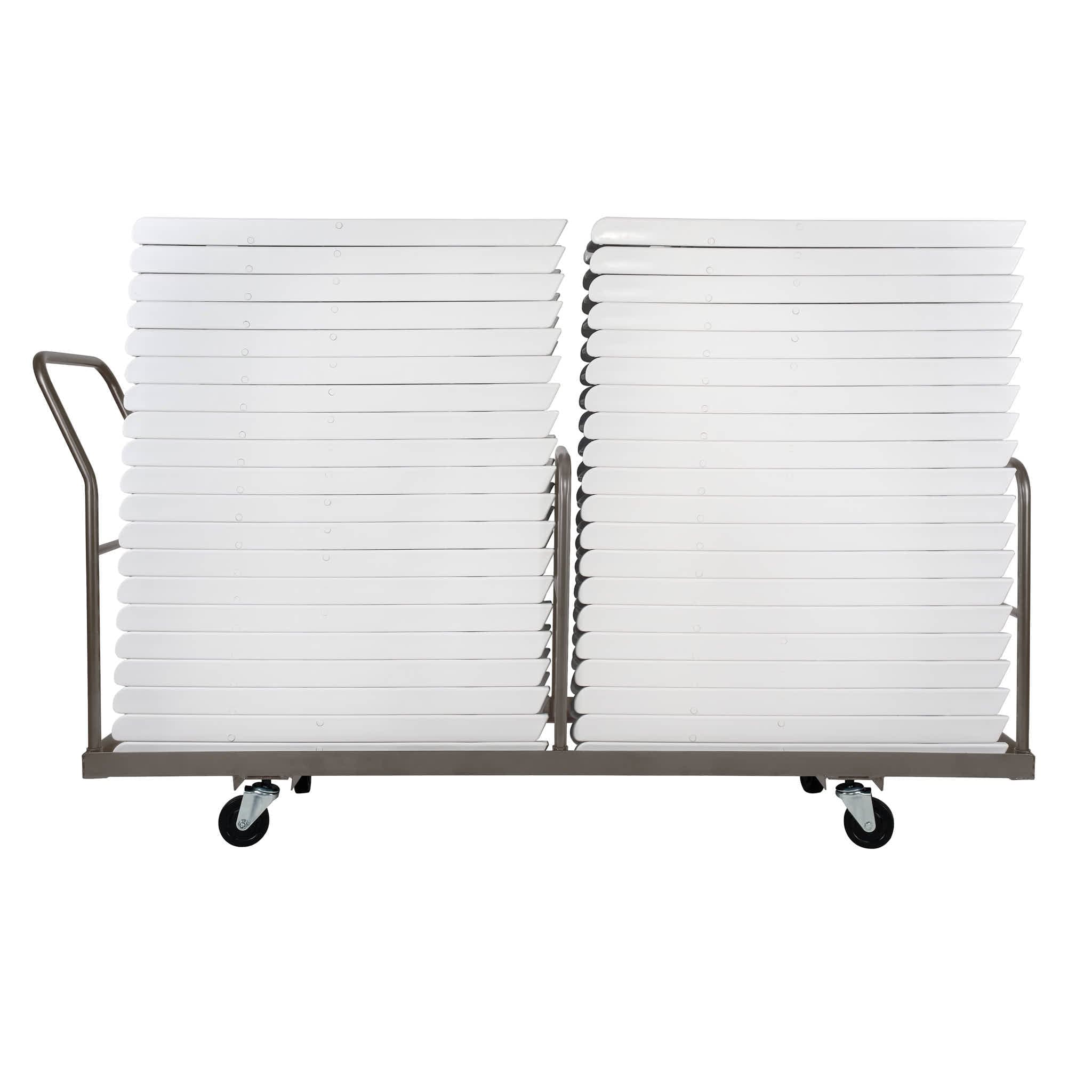 Chivari Extra Large Steel Folding Chair Cart for Poly Resin Bamboo and Wood Folding Chairs - Gray CART111G-AX-T