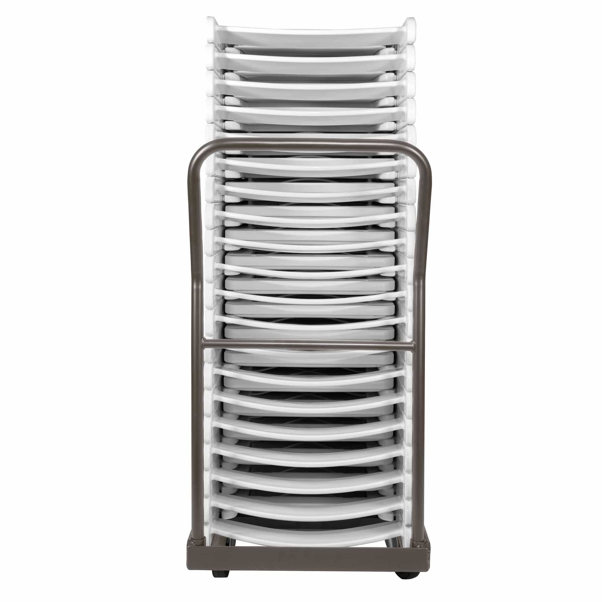 Chivari Extra Large Steel Folding Chair Cart for Poly Resin Bamboo and Wood Folding Chairs - Gray CART111G-AX-T