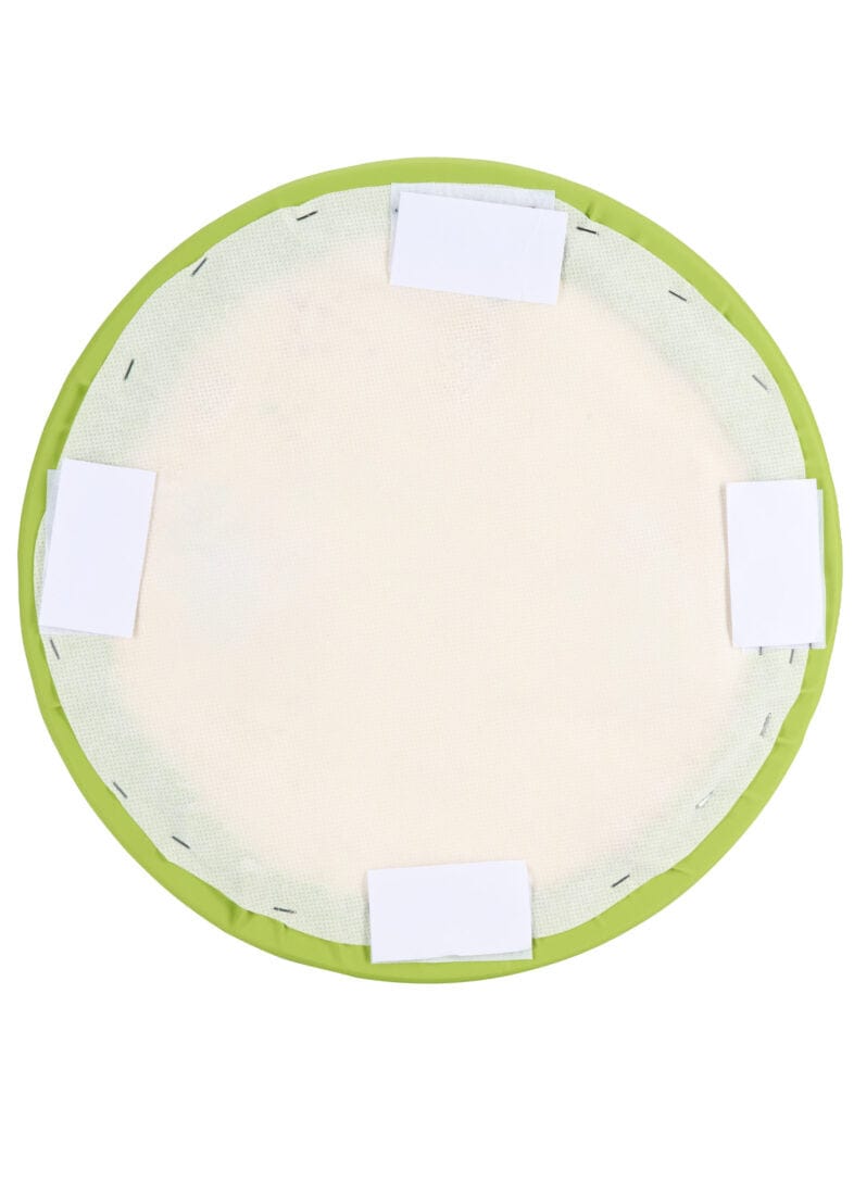 Chivari Lime Green Round Vinyl Panel Back Cushion CUSH-PANVIN-RDGRN-ZG-T