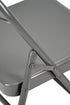 Chivari 100 Gray Metal Folding Chairs + 12 Plastic Round Table Kit CFMGR-100-12RD-KT