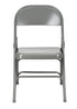 Chivari 48 Gray Metal Folding Chairs + 6 Heavy Duty Plastic 72x30 Banquet Tables + Hybrid Folding Chair and Banquet Table Cart CFMGR-48-6RT-KT