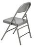 Chivari 48 Gray Metal Folding Chairs + 6 Heavy Duty Plastic 72x30 Banquet Tables + Hybrid Folding Chair and Banquet Table Cart CFMGR-48-6RT-KT
