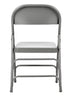 Chivari 48 Gray Metal Folding Chairs + 6 Heavy Duty Plastic 72x30 Banquet Tables + Hybrid Folding Chair and Banquet Table Cart CFMGR-48-6RT-KT