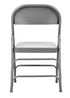Chivari 48 Gray Metal Folding Chairs + 6 Heavy Duty Plastic 72x30 Banquet Tables + Hybrid Folding Chair and Banquet Table Cart CFMGR-48-6RT-KT