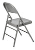 Chivari 48 Gray Metal Folding Chairs + 6 Heavy Duty Plastic 72x30 Banquet Tables + Hybrid Folding Chair and Banquet Table Cart CFMGR-48-6RT-KT