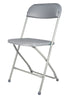 Chivari 100 Pack Gray Plastic Folding Chair and 12 60" (5 Foot) Round Plastic Folding Table CFPG-100PLS60-KT